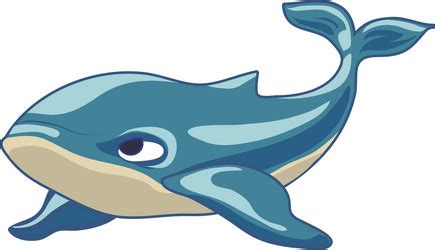 Swimming Whale Icon Cartoon Style Royalty Free Vector Image