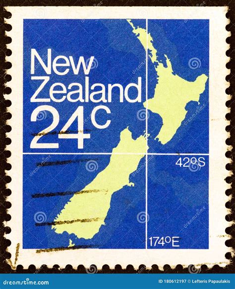 NEW ZEALAND CIRCA 1960 A Stamp Printed In New Zealand Shows Taniwha