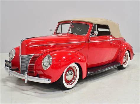 1940 Ford Deluxe Convertible Coupe 22 206 Miles Bright Red 350 Cubic