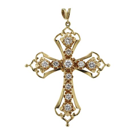 cross necklaces for men gold 14k 3