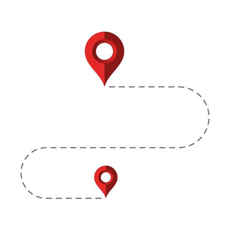 Map Route With Red Location Pointer Folder Route Location Png And