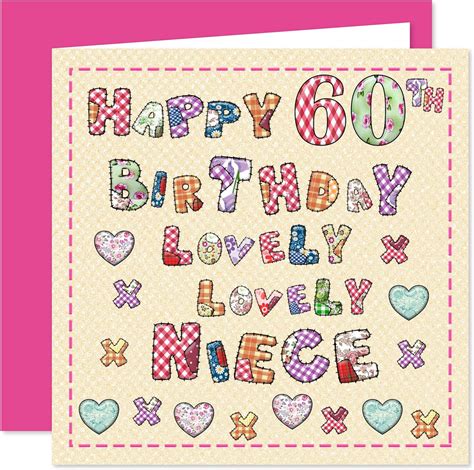 Niece 60th Happy Birthday Card Lovely Lovely Niece 60 Today