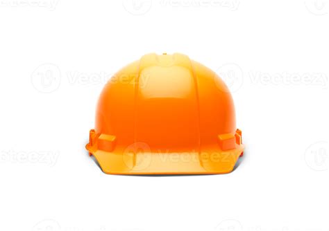 Orange Safety Hard Hat Facing Forward Isolated Ready for Your Logo ...