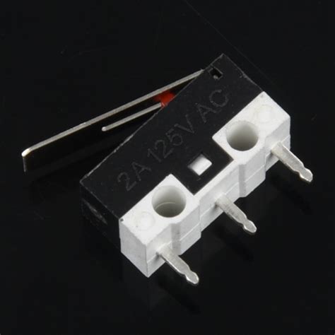 10 Pcs AC 125V 1A SPDT 1NO 1NC Momentary Long Hinge Lever Micro Switch