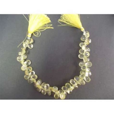 Lemon Topaz Pear Briolettes Beads At Best Price In Jaipur By Sharma