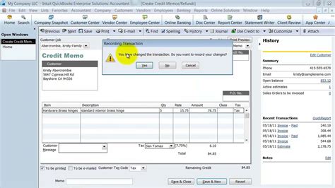 Quickbooks Training Create A Credit Memo And Apply To An Invoice