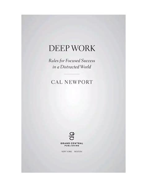 Deep Work Book PDF – InstaPDF