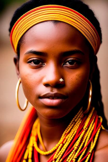 Premium Photo Young Ethiopian Woman A Striking Portrait Of African