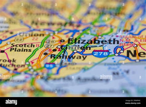 Linden new jersey map hi-res stock photography and images - Alamy