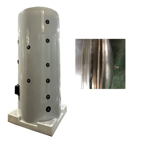 L Stainless Steel Solar Hot Water Buffer Tank With Heat Exchanger Internal Coil Domestic Hot