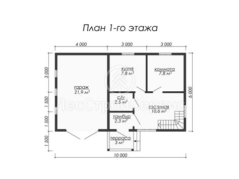 Дом из бруса 10х6 «ДБ-43» под ключ, фото, планировка. Доставка и сборка ...