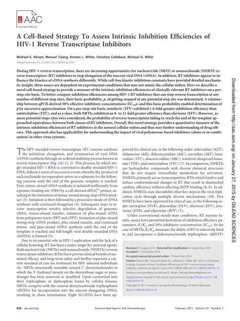 Pdf A Cell Based Strategy To Assess Intrinsic Inhibition Efficiencies