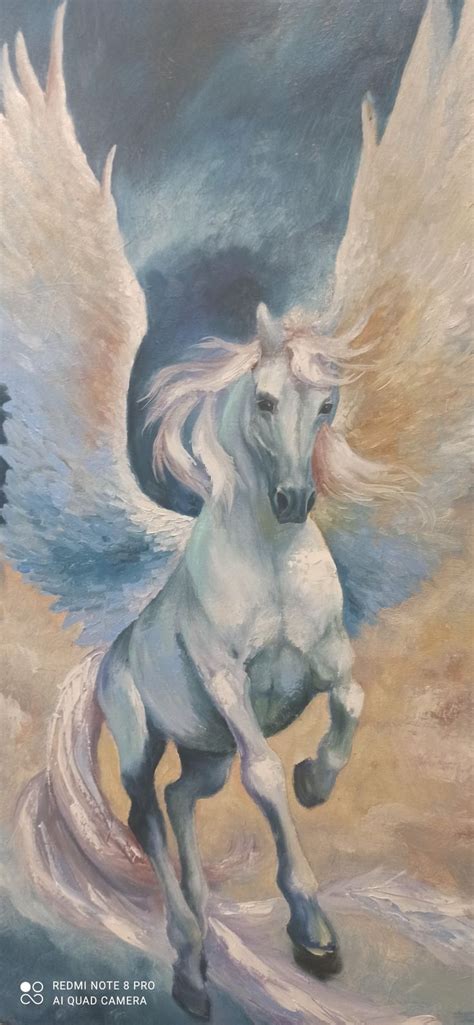 Пегас Данара Колоджиева | Картины маслом, Картины, Пегас