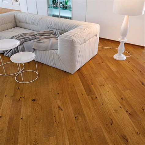 Pavimento Multistrato In Rovere Marrone Rustic Vetrificato Sp Mm