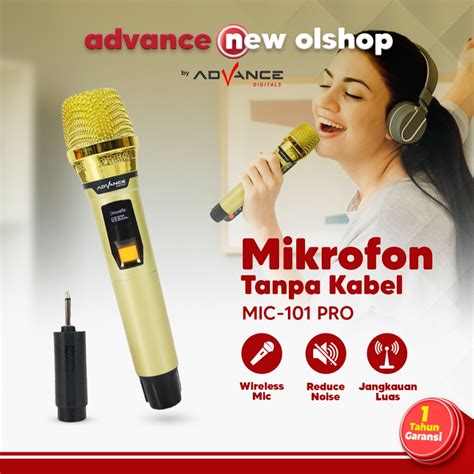 Jual Advance Mic Karaoke Mikrofon Original Wireless Mic Pro