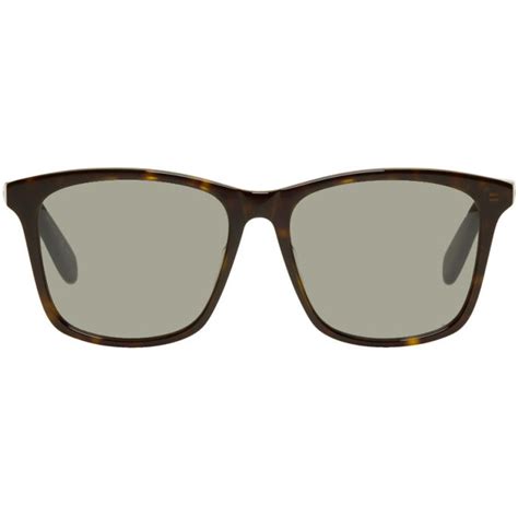 Saint Laurent Tortoiseshell Oversized Classic Sunglasses Saint Laurent