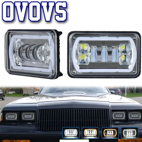 4x6 Square High Low Beam LED Headlight Reflector Sealed Beam Truck