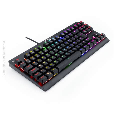 Teclado Mecânico Gamer Redragon Dark Avenger RGB Techno Space