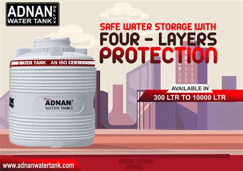 Adnan Blue Litre Triple Layer Plastic Water Storage Tank At Rs