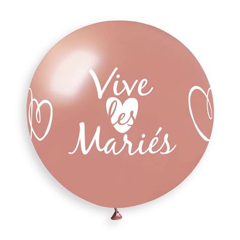 BALLON GÉANT BIO Vive Les Mariés 80Cm Rose Gold EUR 5 99 PicClick FR