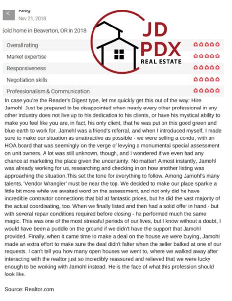 Testimonials Jd Pdx Real Estate