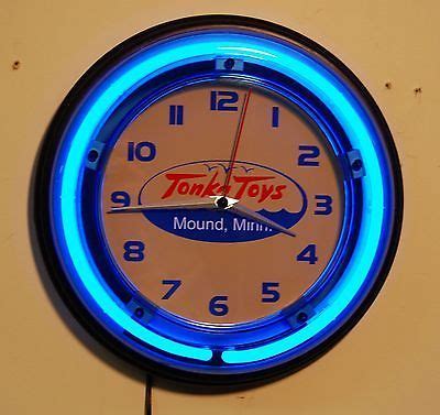 Tonka Toys logo neon logo wall clock, new in the box with vintage logo ...