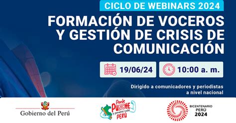 Webinar online Formación de voceros y gestión de crisis de