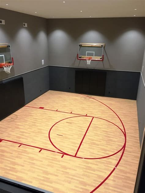 Indoor Basketball Court - Transitional - Basement - Indianapolis - by ...