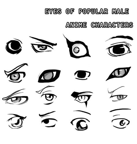 Eyes of male anime characters by JigokuOnna on DeviantArt