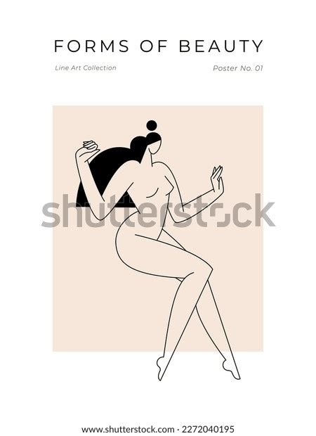 Modern Minimalist Poster Nude Woman Silhouette Stock Vector Royalty Free 2272040195 Shutterstock