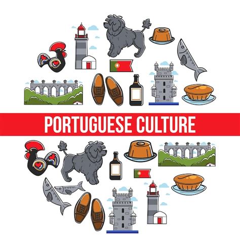 Premium Vector | Travel to Portugal Portuguese culture and symbols ...