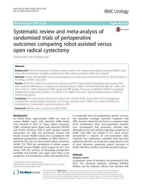 Pdf Systematic Review And Meta Analysis Of Randomised Trials Of