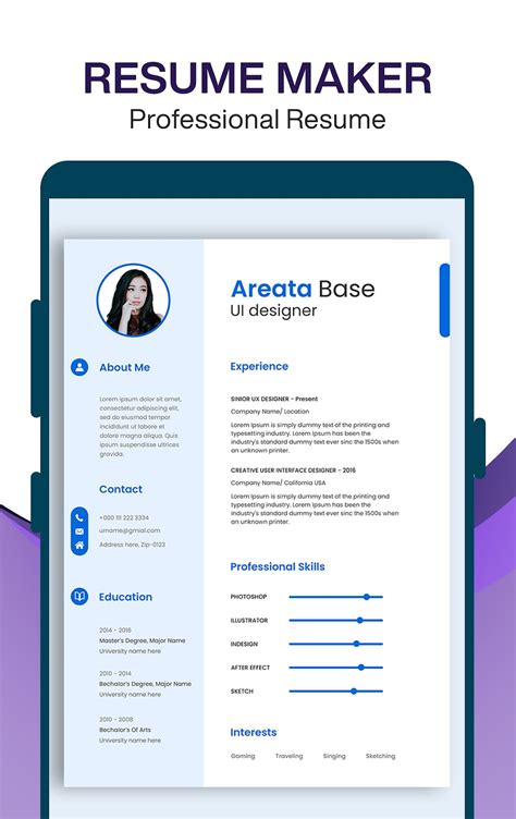 Android Resume Builder App Cv Maker