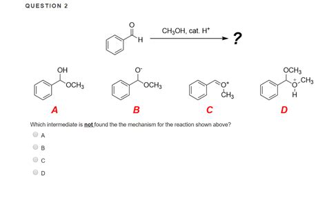 Solved QUESTION 2 CH3OH, cat. H* OCH3 ?? CH3 OCH3 ??? Which | Chegg.com