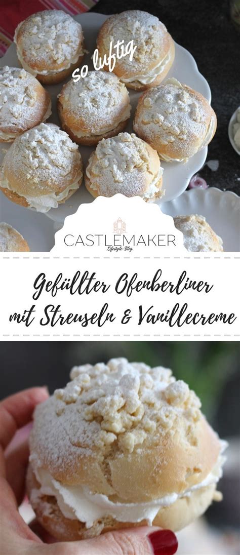 REZEPT Gefüllte Streuseltaler mit Vanillecreme gefüllte