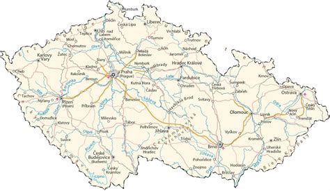 Map of Czech Republic (Czechia) - GIS Geography