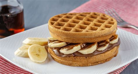 Banana Waffle Sandwich With Nutella® Hazelnut Spread