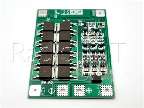 Контроллер BMS заряда - разряда 3S Li-Ion аккумуляторов 18650 I=40A ...