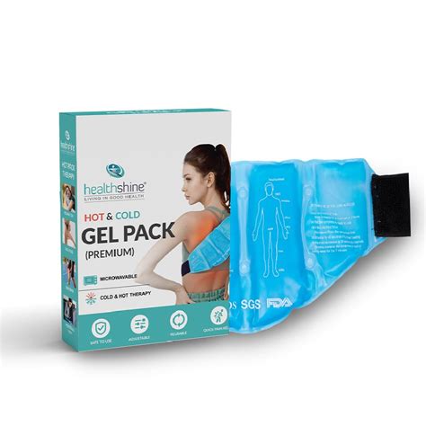 Healthshine Reusable Hot Cold Gel Pack With Strap Multipurpose For Muscle Strain Sports