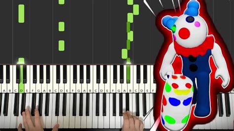 Piggy Roblox Clowny Soundtrack Piano Tutorial Lesson Youtube