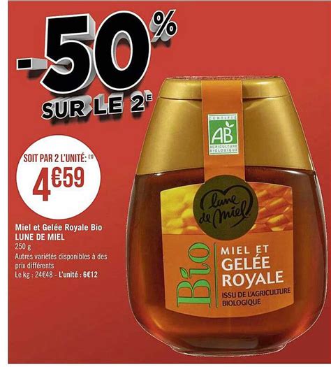 Promo Miel Et Gelée Royale Bio Lune De Miel chez Géant