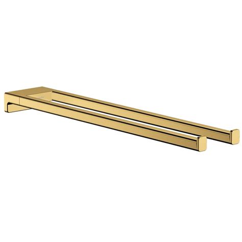 Полотенцедержатель Hansgrohe AddStoris 44 5 см двойной Polished Gold