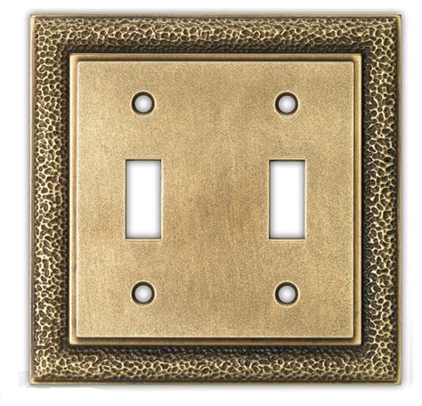 Hammered Light Switch Cover Double Toggle Traditional Switch Plates