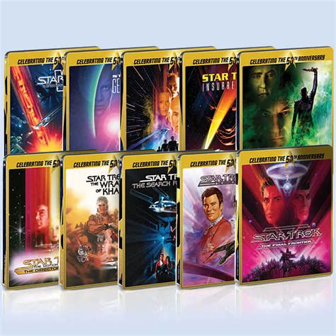 Star Trek 10-Movie Limited Edition Blu-ray Steelbook 50th Anniversary ...