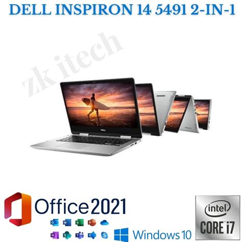 Dell Inspiron 14 5491 2 In 1 Laptop With I7 10510u 512gb Ssd 16gb Ram 14 Ips Fhd Lcd