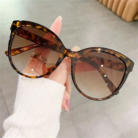 Oversized Cat Eyes Sunglasses For Women Y2k Jelly Fashion Oval Glasses