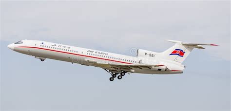 Passenger Aircraft Tupolev Tu 154 Of Air Koryo North Korea In A Sky Aviation And Transportation