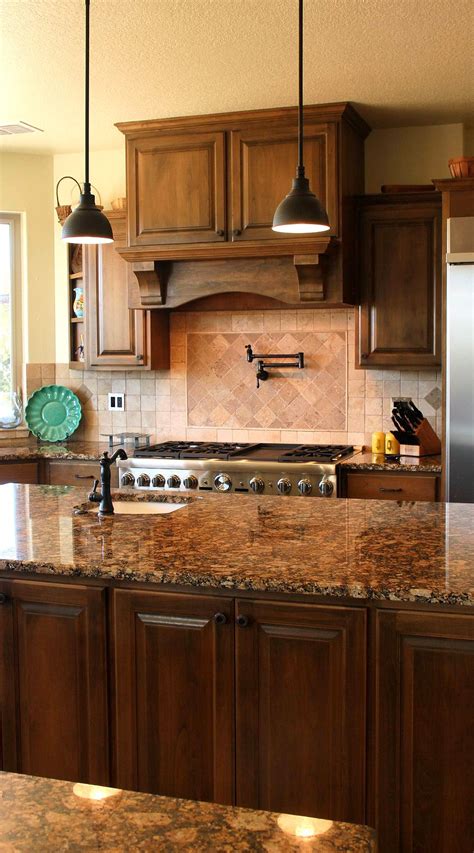 backsplash ideas for brown granite countertops - Jewel Boudreau