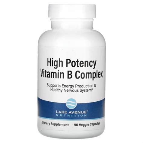 Lake Avenue Nutrition High Potency Vitamin B Complex - 90 Veggie ...