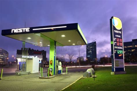 Neste Oil Logotype on a Neste Fuel Station Editorial Image - Image of ...